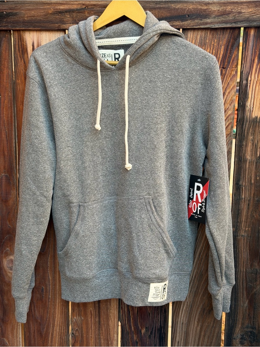 NWT Roots of Fight Grey Triblend Pullover Hoodie XS
